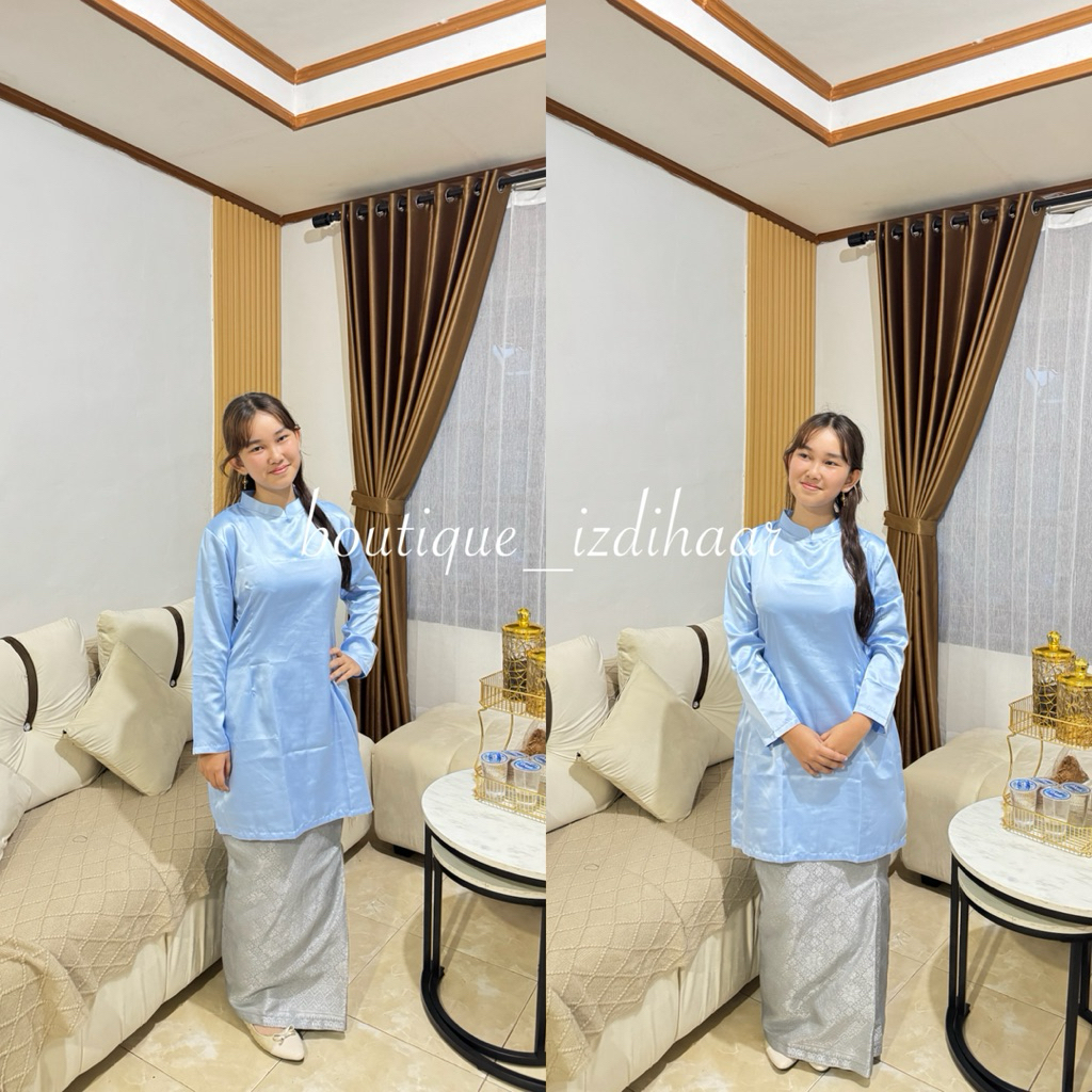 TERLARIS TUNIK SATIN POLOS / ATASAN KERJA KEKINIAN /TUNIK ATASAN MALAYSIA / TUNIK PREMIUM ADAT MELAY
