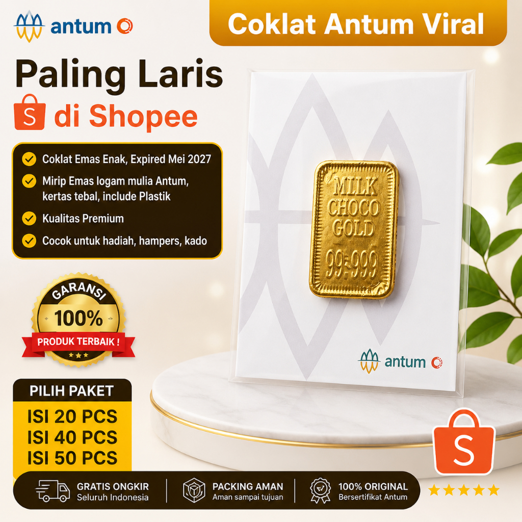 [COKLAT ANTUM ISI 20 / 40 / 50] Coklat Antum Emas Cokelat Antum Mini Gift Hadiah Souvenir Lucu Unik 