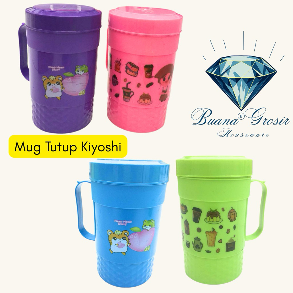 Mug Gelas Plastik | Gelas Mug Tutup | Gelas Plastik Mug Murah