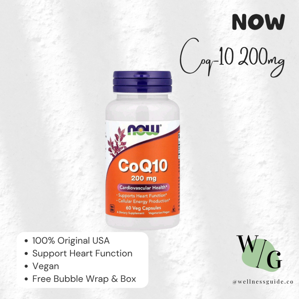 NOW COQ10 200MG 60 VEG CAPSULES | WELLNESS GUIDE