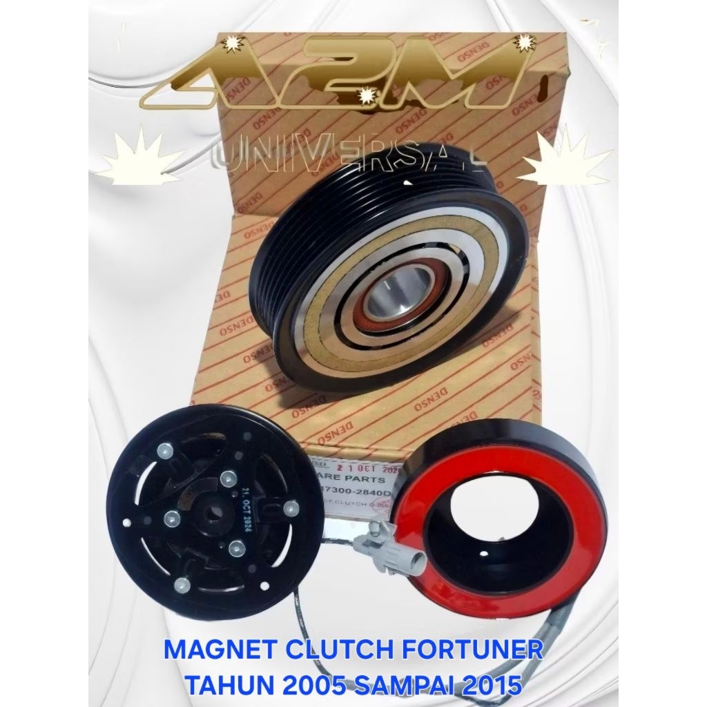 MAGNET CLUTCH PULLY PULI PULLEY KOMPRESOR AC MOBIL FORTUNER 2005 SAMPAI 2015