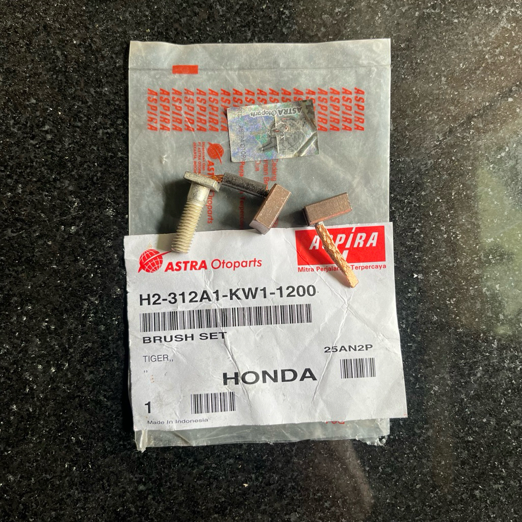 carbon brush arang dinamo starter Honda Tiger aspira