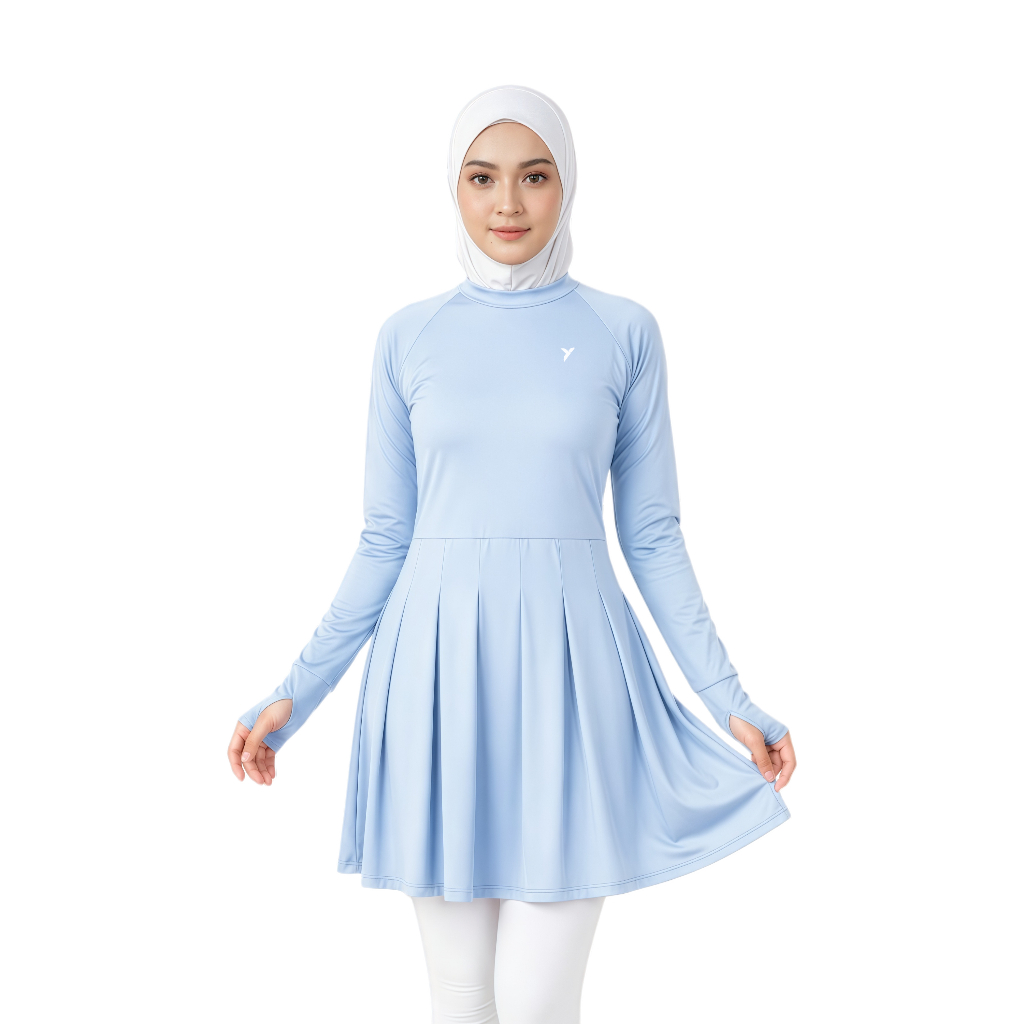 YUKANATA.ID – Tunik Sport Muslimah Roundhand Anti UV Spandek Jersey Premium Nyaman & Anggun untuk Jo