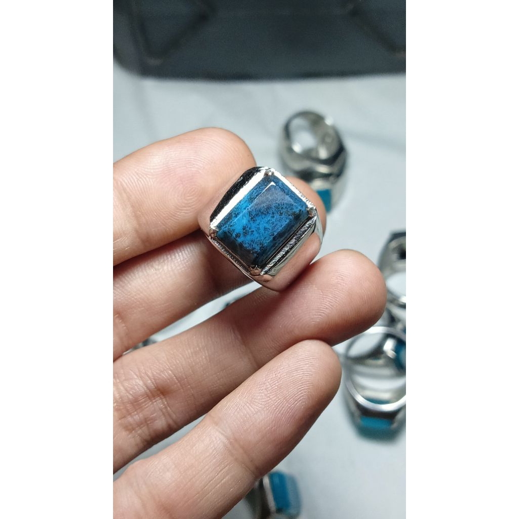 natural cincin bacan palamea waringin bluees kotak cutting crystal hq
