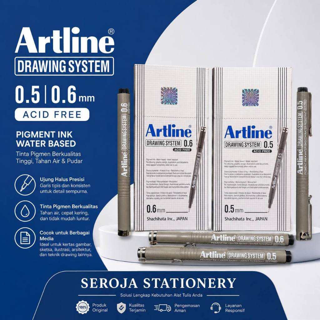 DRAWING PEN ARTLINE DRAWING SYSTEM  0.5 | 0.6 mm BLACK 1 PCS