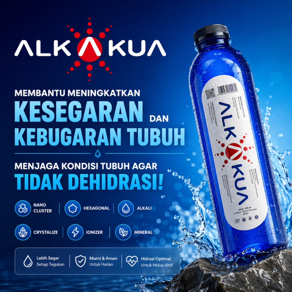 Ionasis Alkakua Air Minum Dalam Kemasan Alkali untuk Kesehatan [1 Karton]