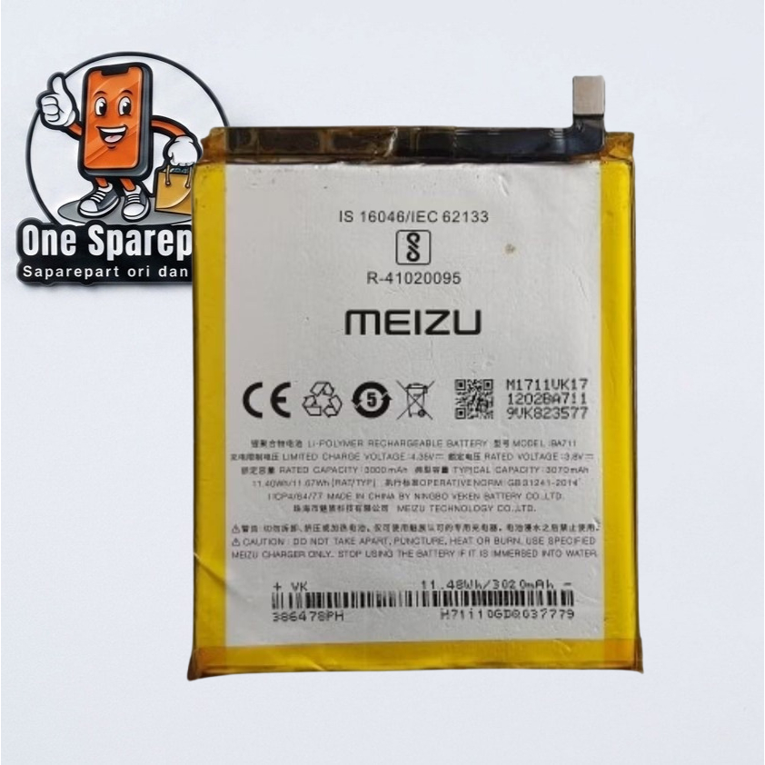 Baterai Meizu M6 BA711 Second Copotan