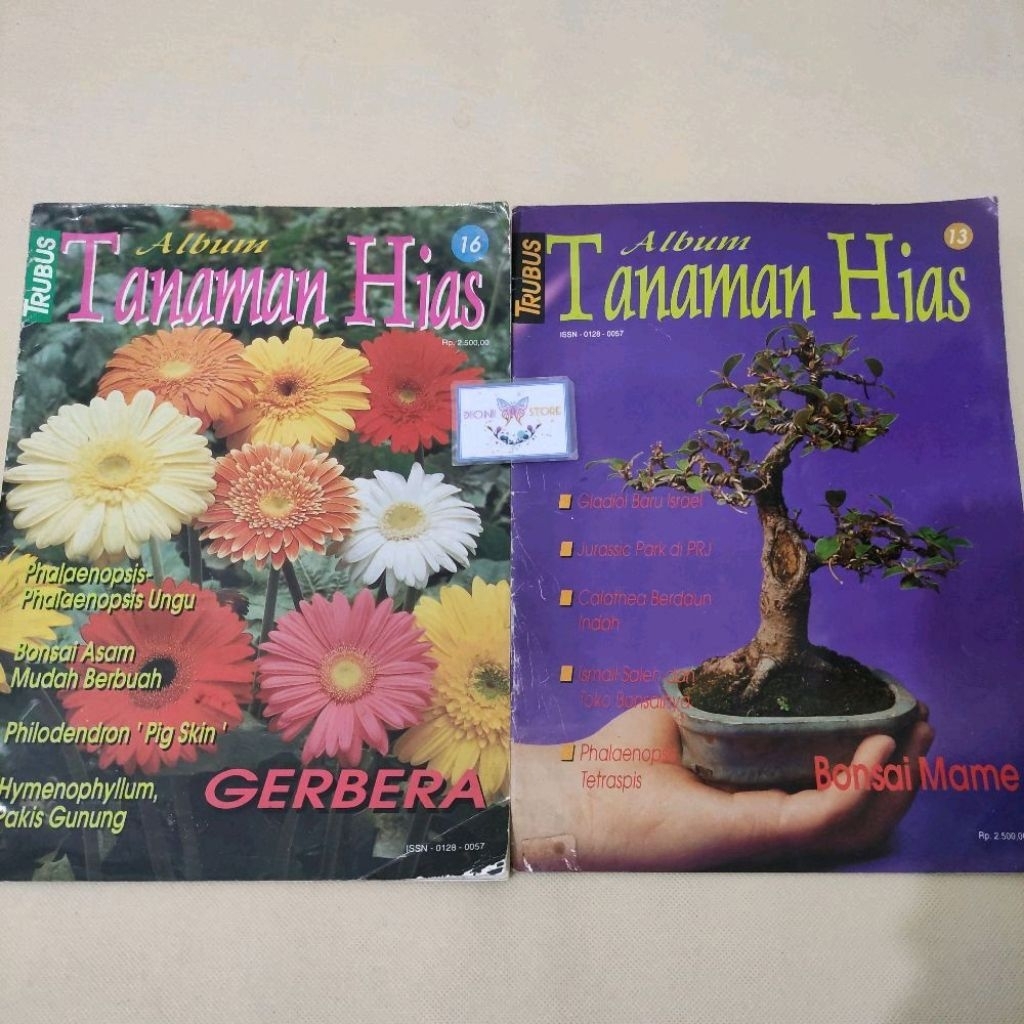 (ORIGINAL) Majalah Album Tanaman Hias - Trubus - Bonsai - Gerbera (No 13 & 16) - Paket 2 Majalah