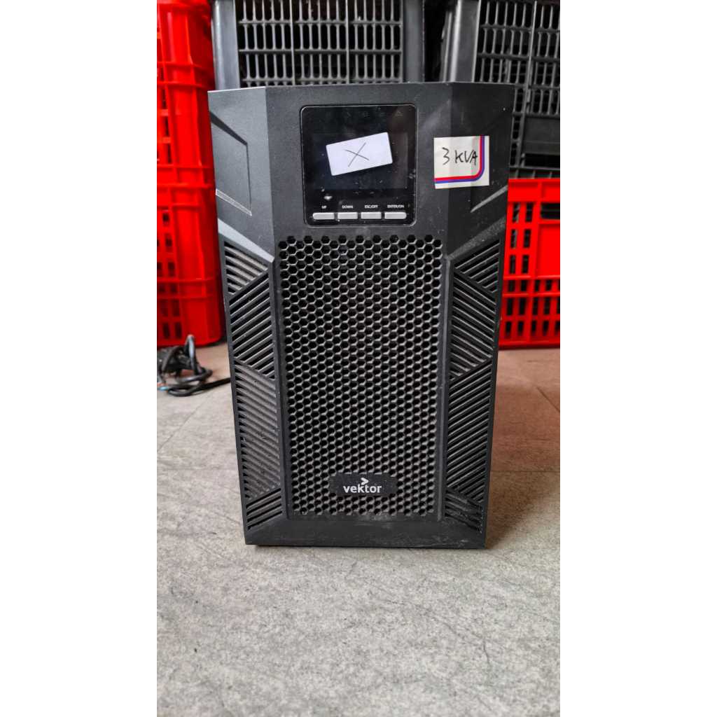 UPS Vektor RS3000LB Online 3kVA (3000VA/2.4kW) - Unit Only Tanpa Baterai Kondisi RUSAK