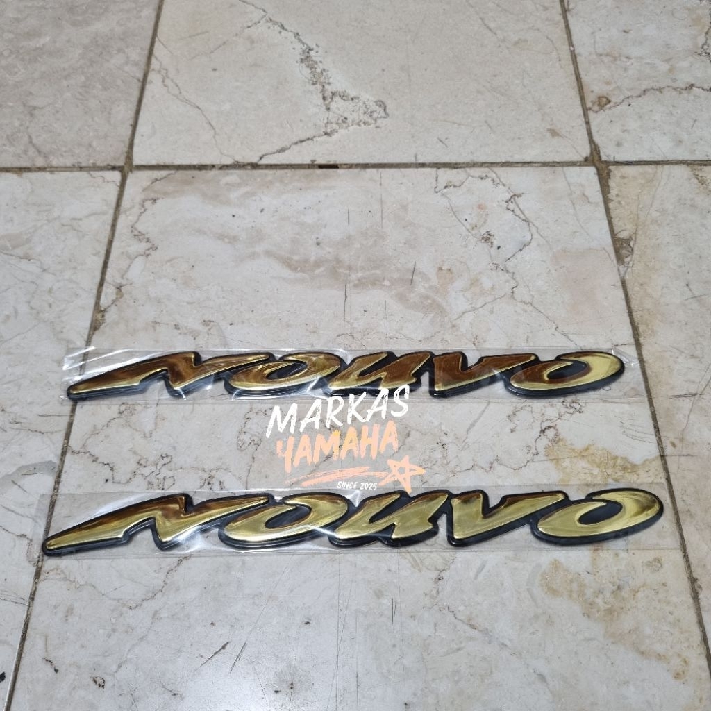 Emblem body nouvo lele gold sepasang logo nouvo emblem nouvo lama emblem belakang nouvo lele gold