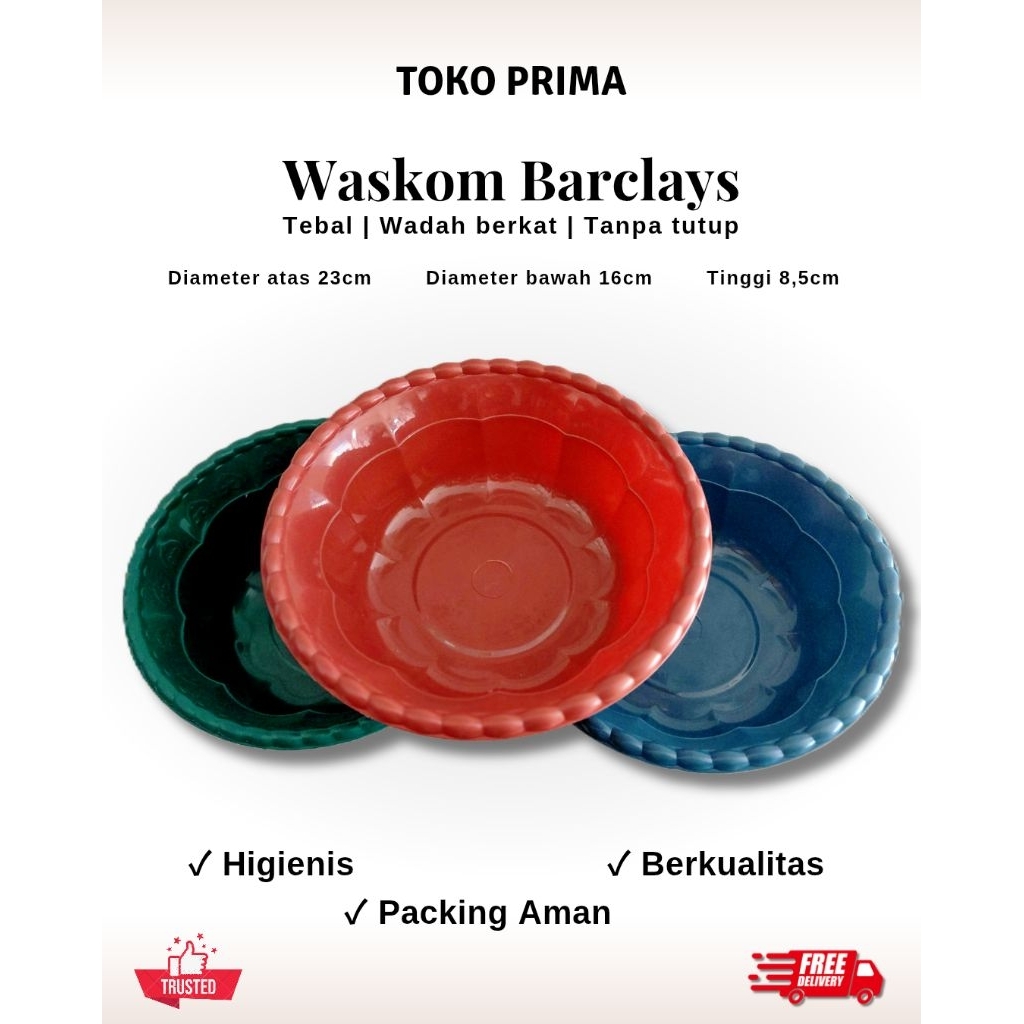 Waskom/Ember Barclays Wadah Nasi Berkat Hajatan @12pcs