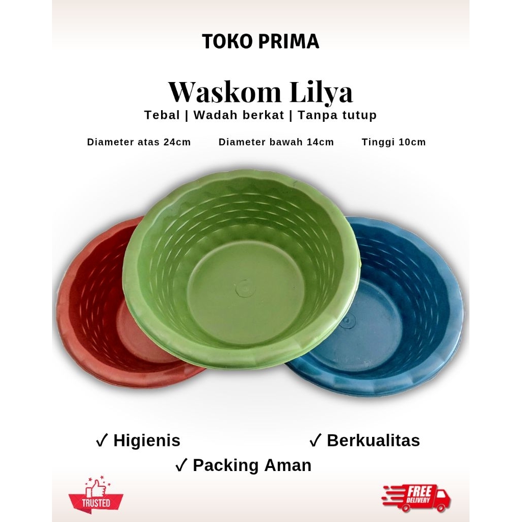 Waskom/Ember Plastik Lilya Wadah Nasi Berkat Hajatan @12pcs