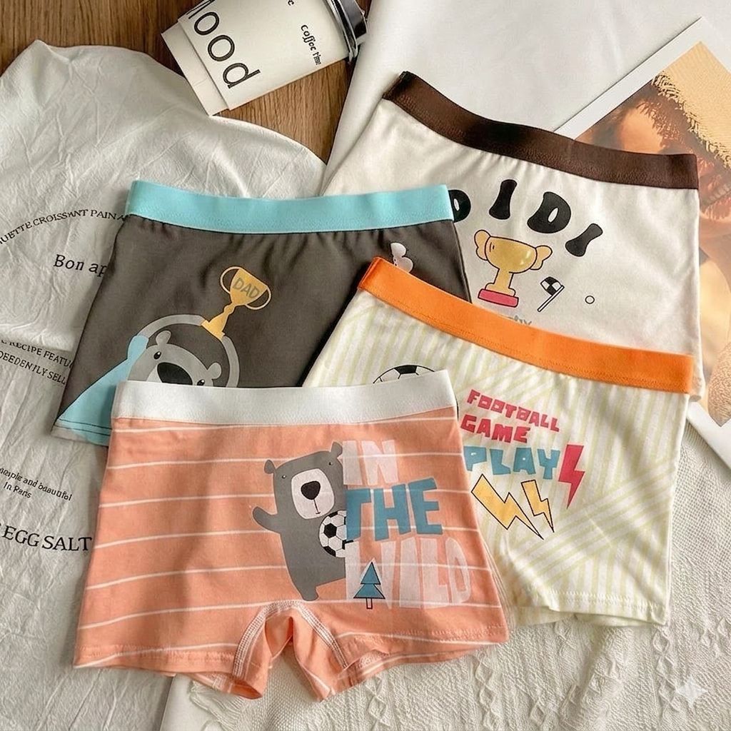 (4-15 TH) 1PC Celana Dalam Anak Laki Laki Boxer Anak Cowok Berkualitas CD Anak TK SD SMP model bokse