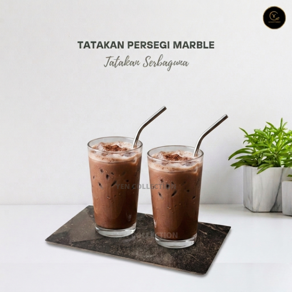 Yen Tatakan Marble Persegi Tatakan Kue Tatakan Serbaguna
