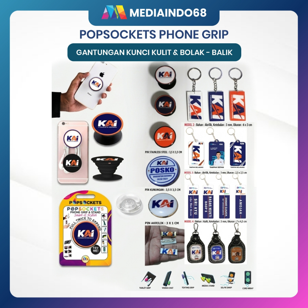 Custom Logo/Gambar Sendiri-Gantungan Kunci-PIN-Griptok (Bisa Satuan)