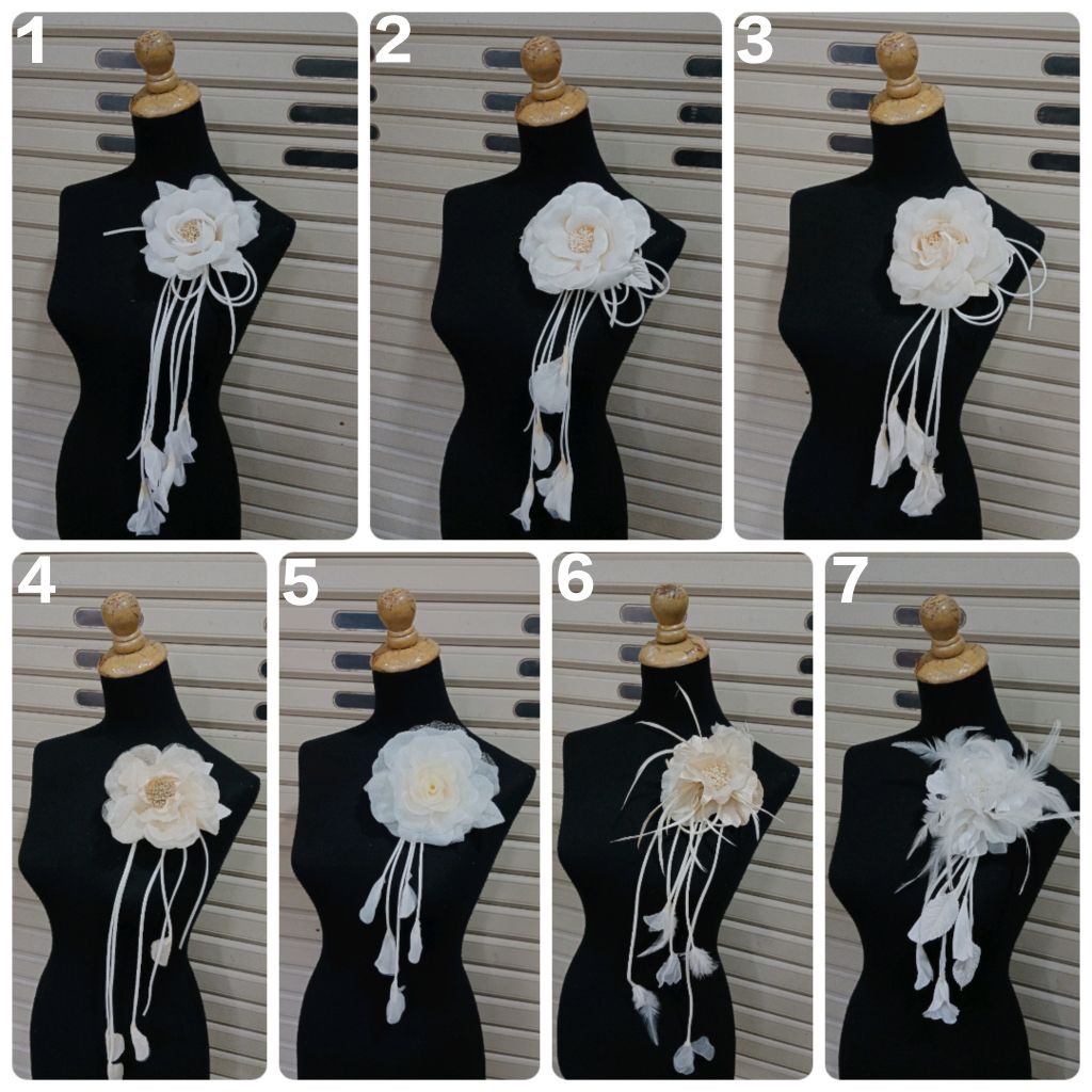 Bunga Korsase/Korsase Gaun/Aksesoris bunga bahu juntai/ Hiasan bunga gaun pengantin rumbai/Corsage g