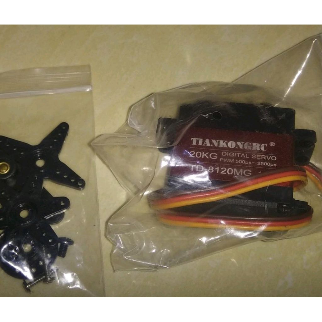 Servo 20kg tenaga badak high torque full metal for monster truck 1/8 1/10 Rc car