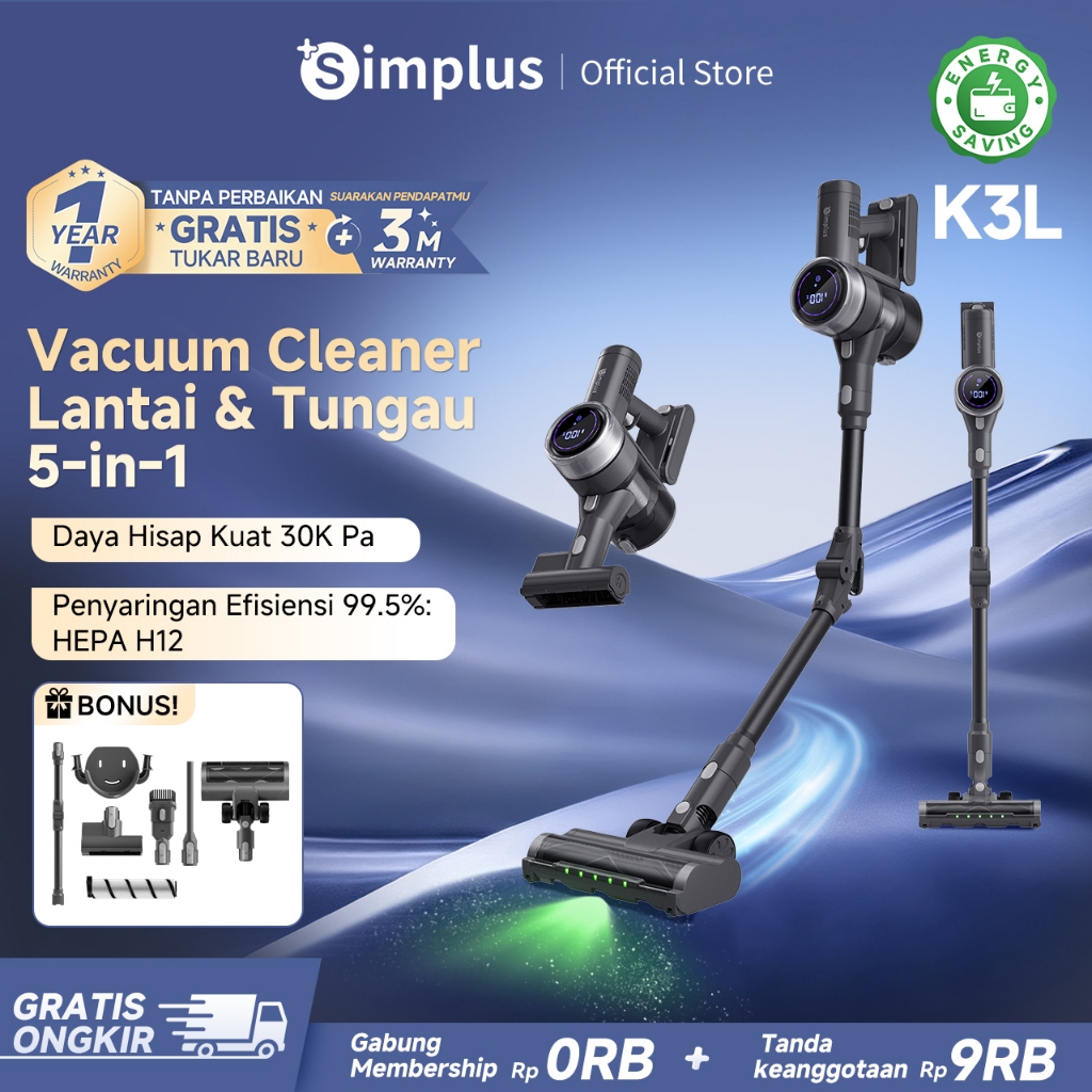 Simplus Vacuum Cleaner Cordless Handled Vacuum Vakum Penghisap Debu Penyedot Debu Rumah Tangga Tanpa