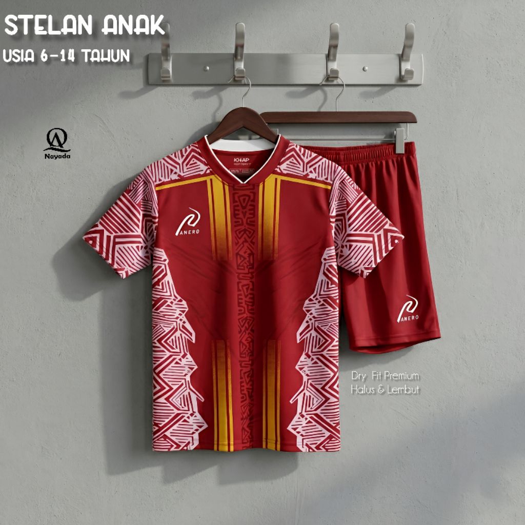 stelan anak kaos bola ssb usia 6-13 tahun