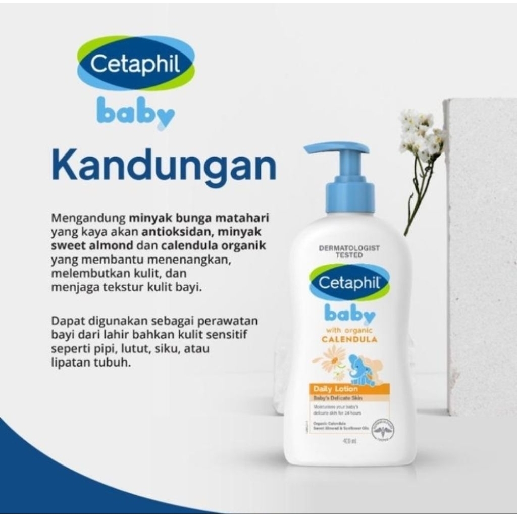 Cetaphil Baby Lotion with calendula 400ml Cetaphil baby body lotion pelembab baby