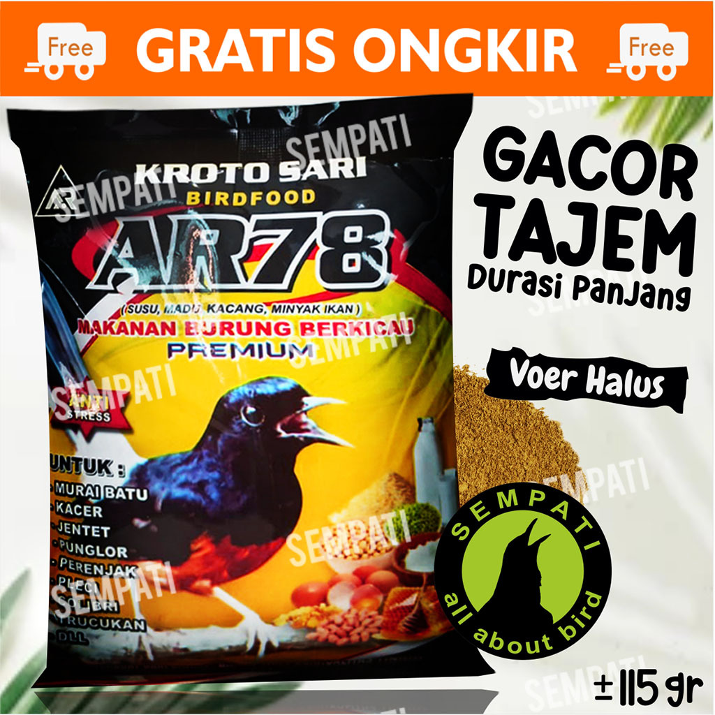 SEMPATI Voer Halus AR78 Kroto Sari Birdfood Makanan Burung Kicau Premium Pur Pakan Makanan Burung Mu