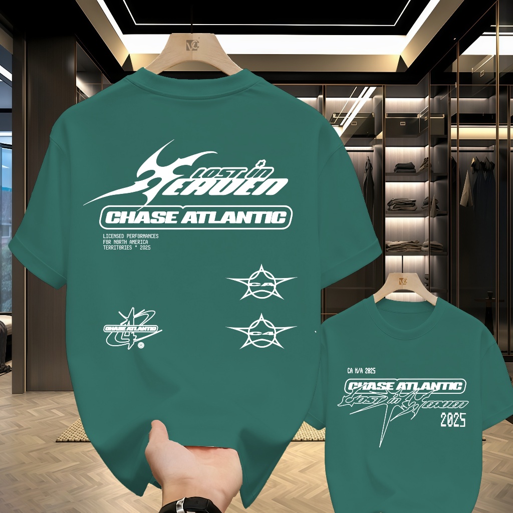 Chase Atlantic Lost di Eropa dan Inggris Tour 2026 T-Shirts Pakaian Hip Hop Rock Band Pria T-shirt T