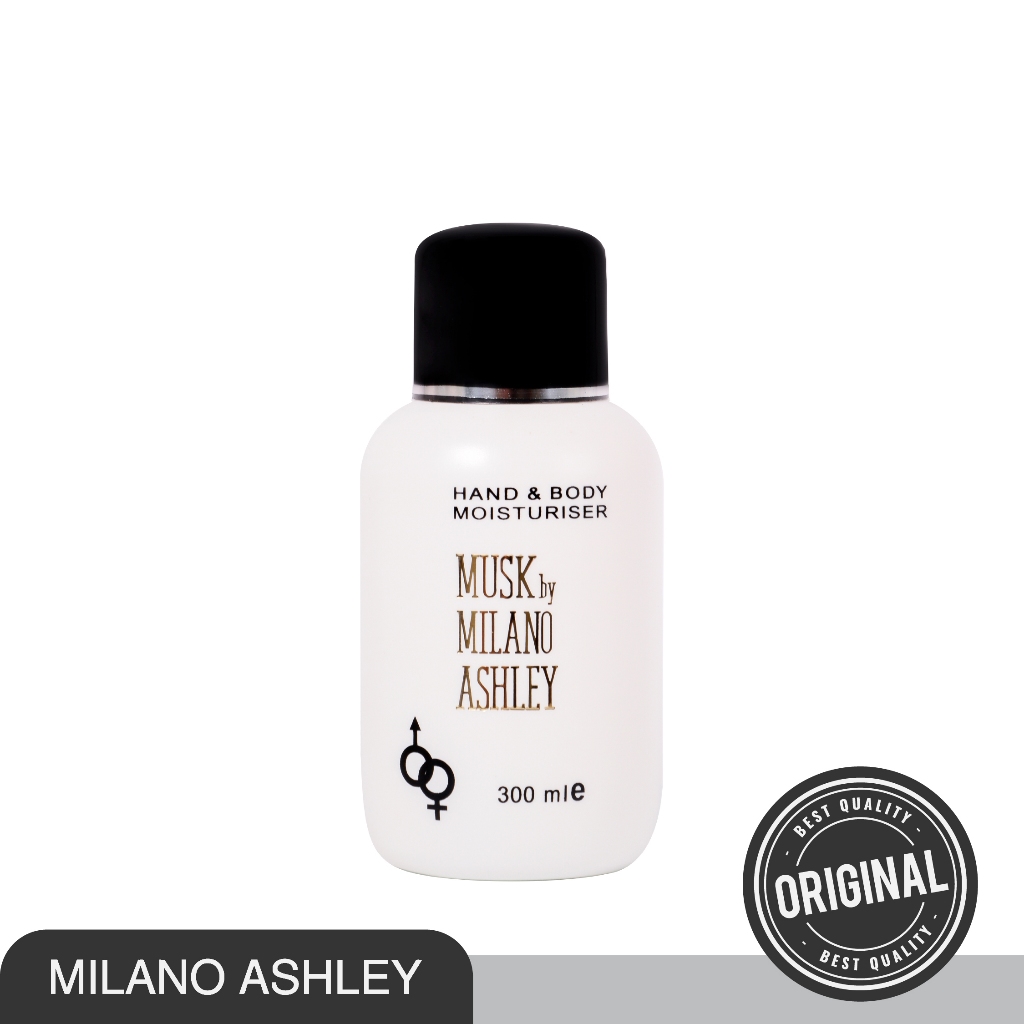 Hand Body Lotion Musk by MILANO ASHLEY 300 ml - Whitening & Harum Tahan Lama untuk kulit kering mele