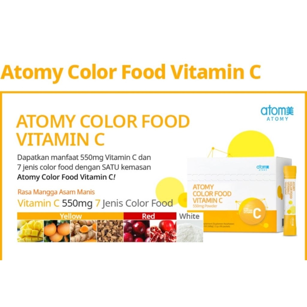 Atomy color food vitamin c 90 shacet original