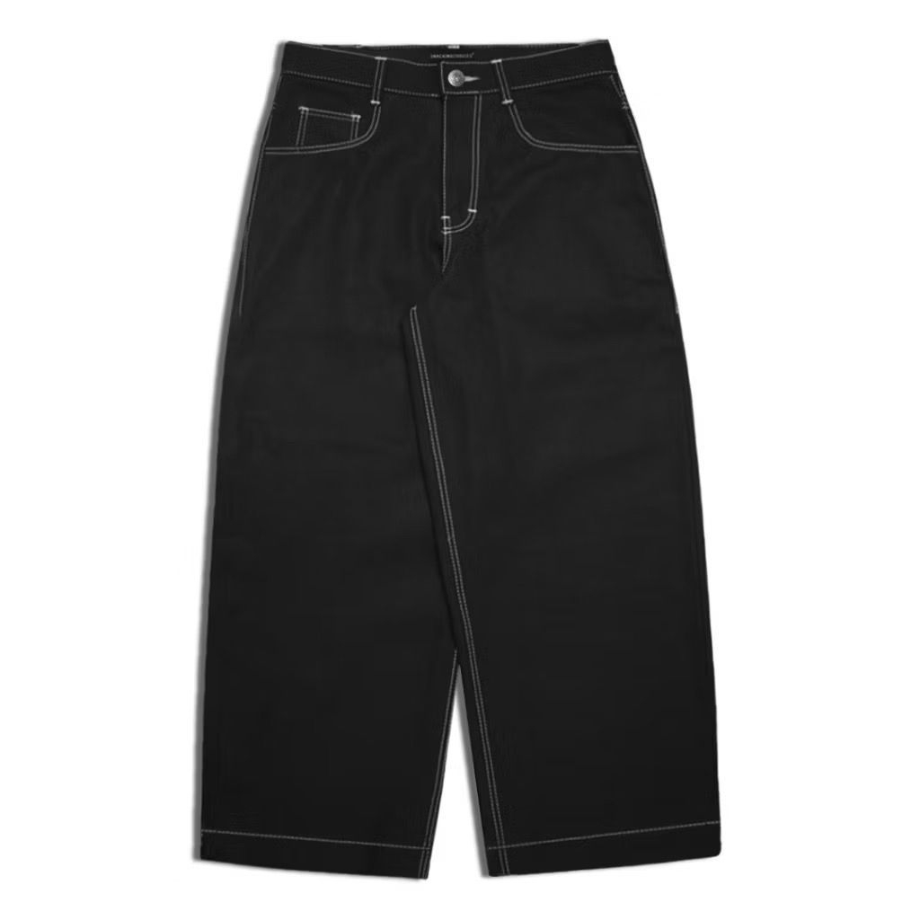 NR - RAW DENIM BAGGY - Celana Jeans Baggy Raw Denim Tebal 14 Oz