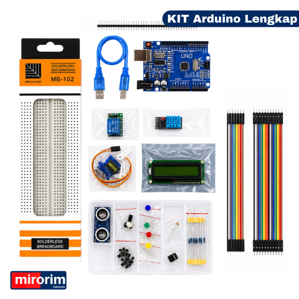 Kit Arduino UNO MEGA R3 Starter Kit Lengkap + LCD + Sensor + Servo Paket Belajar Arduino Pemula