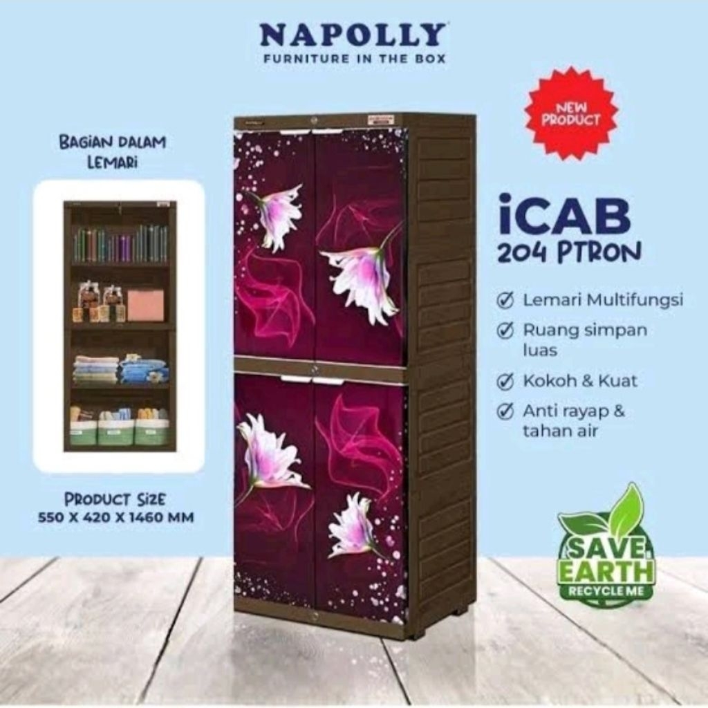 NAPOLLY LEMARI PAKAIAN - TYPE iCAB 204 PTRON
