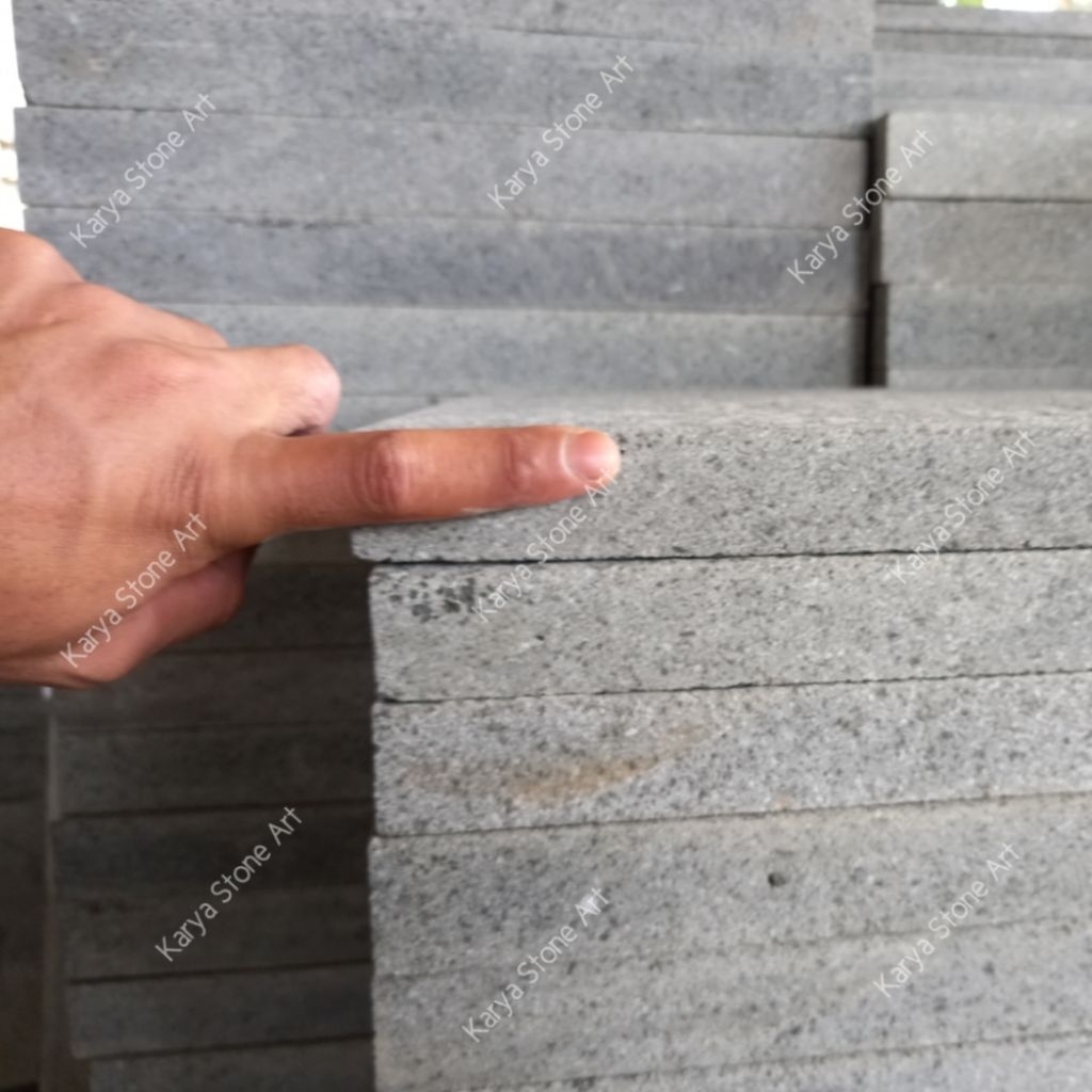 Andesit Bakar 40 x 60 x 3 cm | Andesit Polos Bakar | Andesit Abu Bakar | Batu Granit Bakar