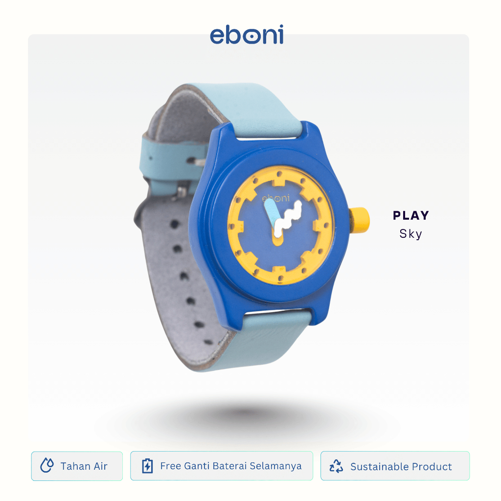 Eboni Jam Tangan Kayu Play - Sky