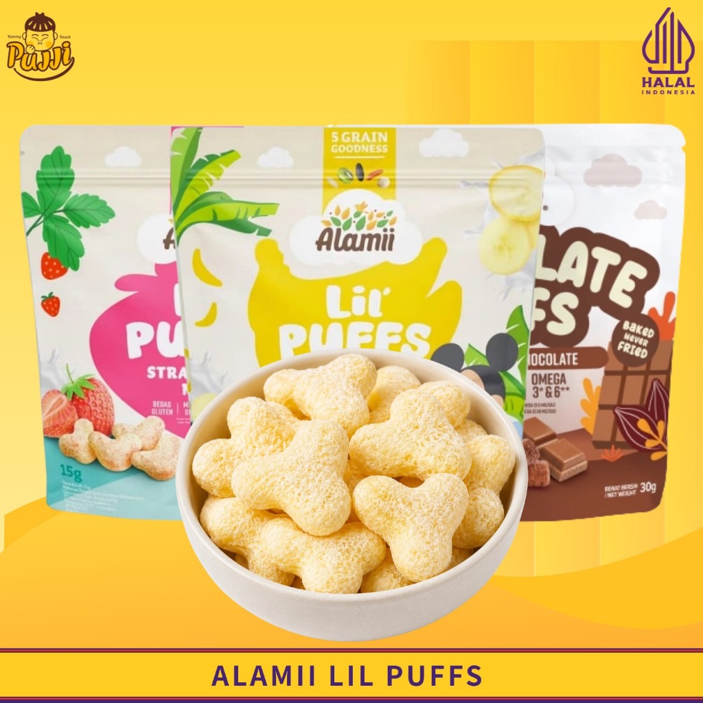 15gr Alamii Lil Puffs - Camilan Sehat Anak Tanpa MSG & Pengawet