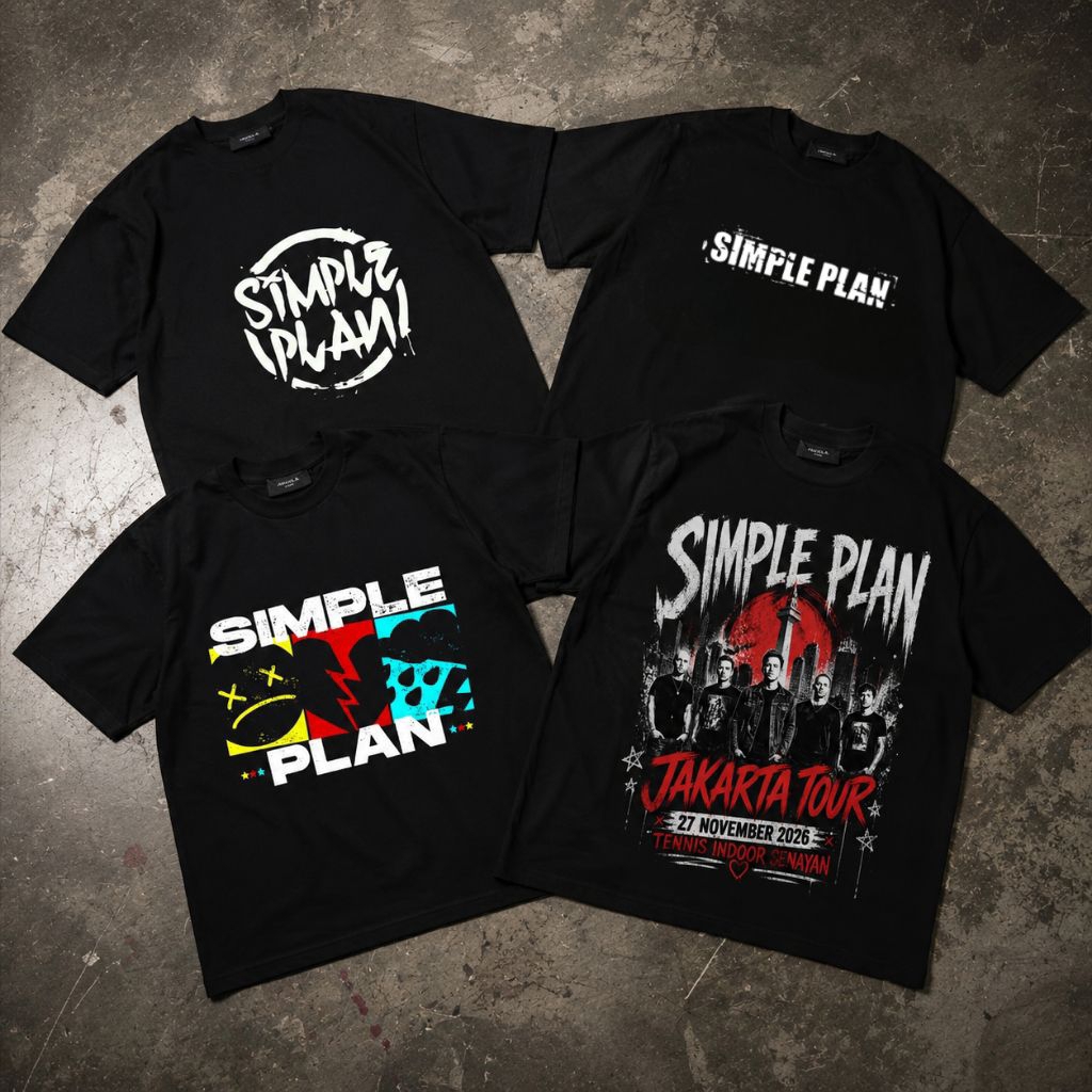 Kaos Band Simple Plan Tour Indonesia 2026