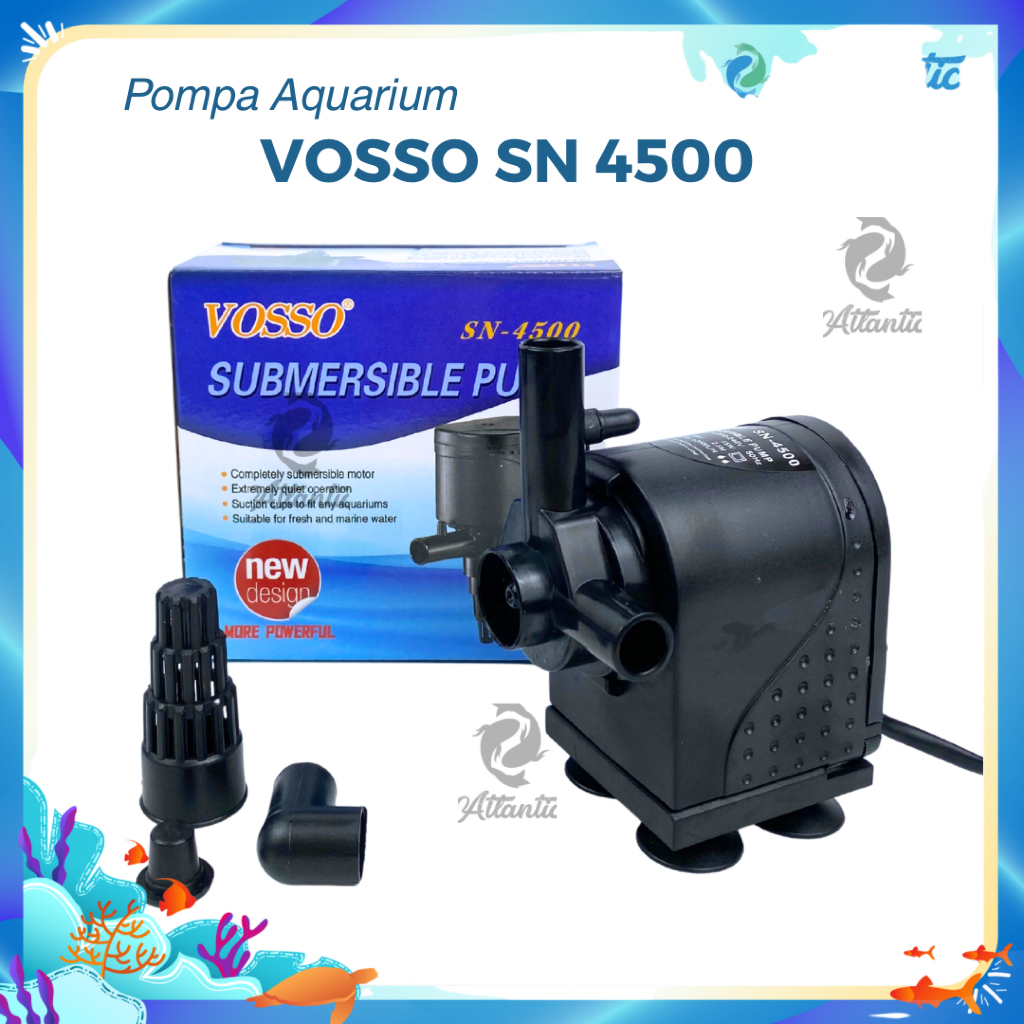 Vosso SN 4500 Aquarium Pump Hydroponic Pump Vosso 24 Hours