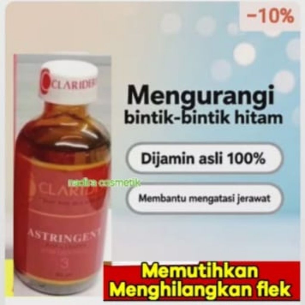 TONER CLARIDERM PHILIPPINE ORIGINAL 100%/ Toner Clariderm asli original