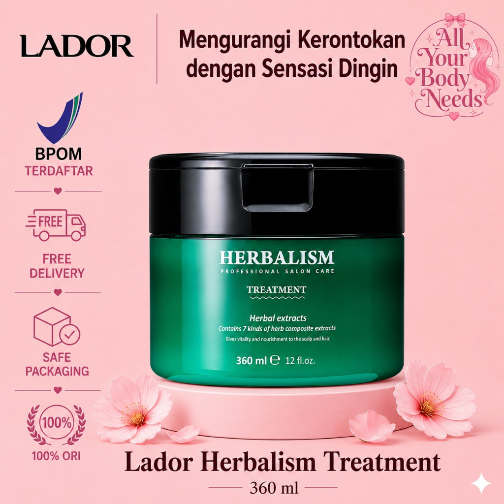 Lador Herbalism Treatment Conditioner 360 -  150 ML Kondisioner Perawatan Rambut Rapuh Kering Rontok Hair Volume Booster