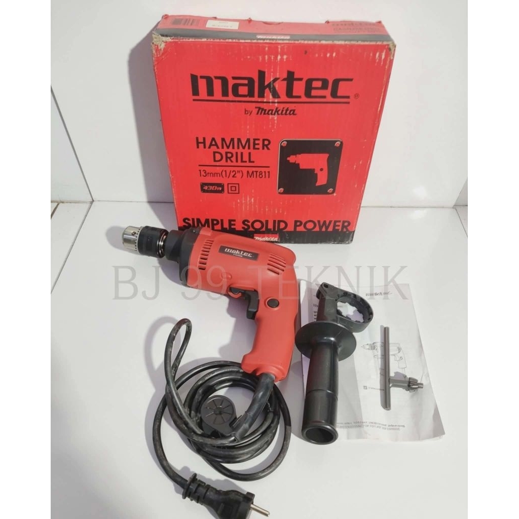 MAKTEC HAMMER DRILL 13MM MT811 BOR BETON HAMMER DRILL kardus merah
