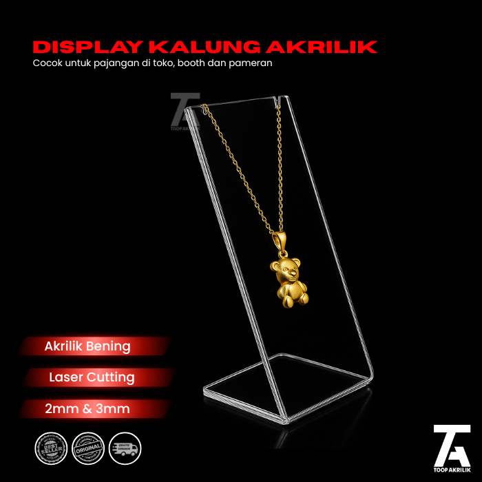 Display Akrilik Kalung Display Pajangan Kalung Stand Perhiasan Kalung  Aksesoris Wanita