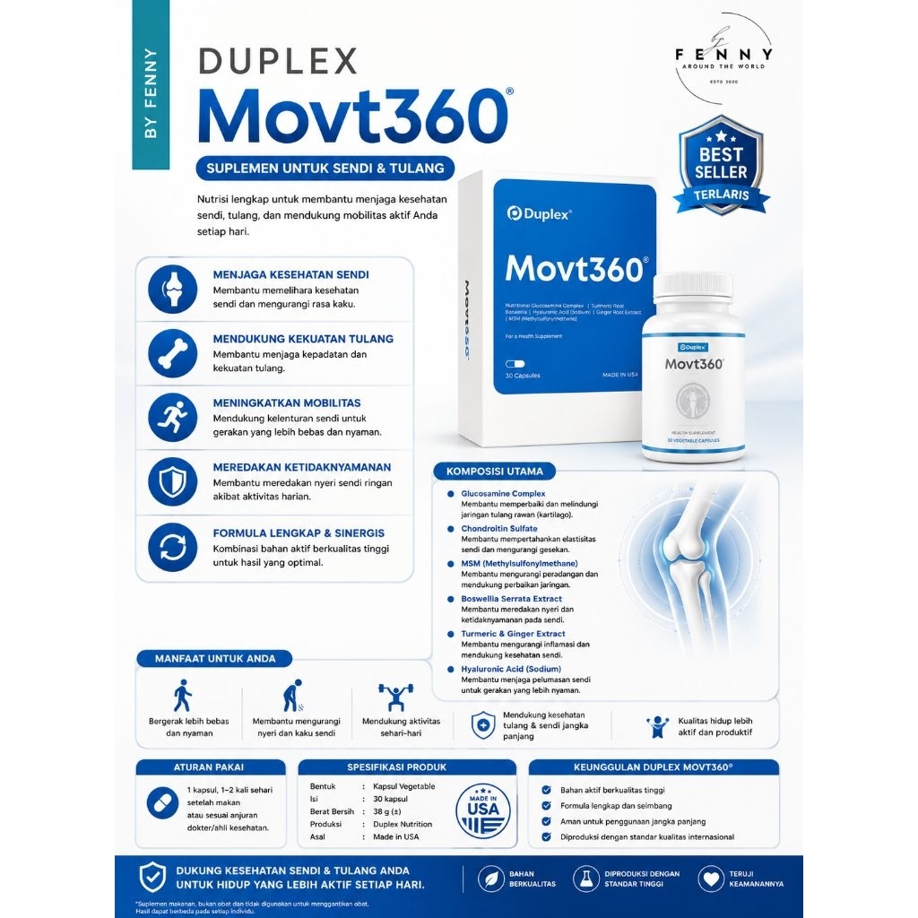 READY DUPLEX MOVT360 - Kesehatan Tulang - Suplemen MALAYSIA