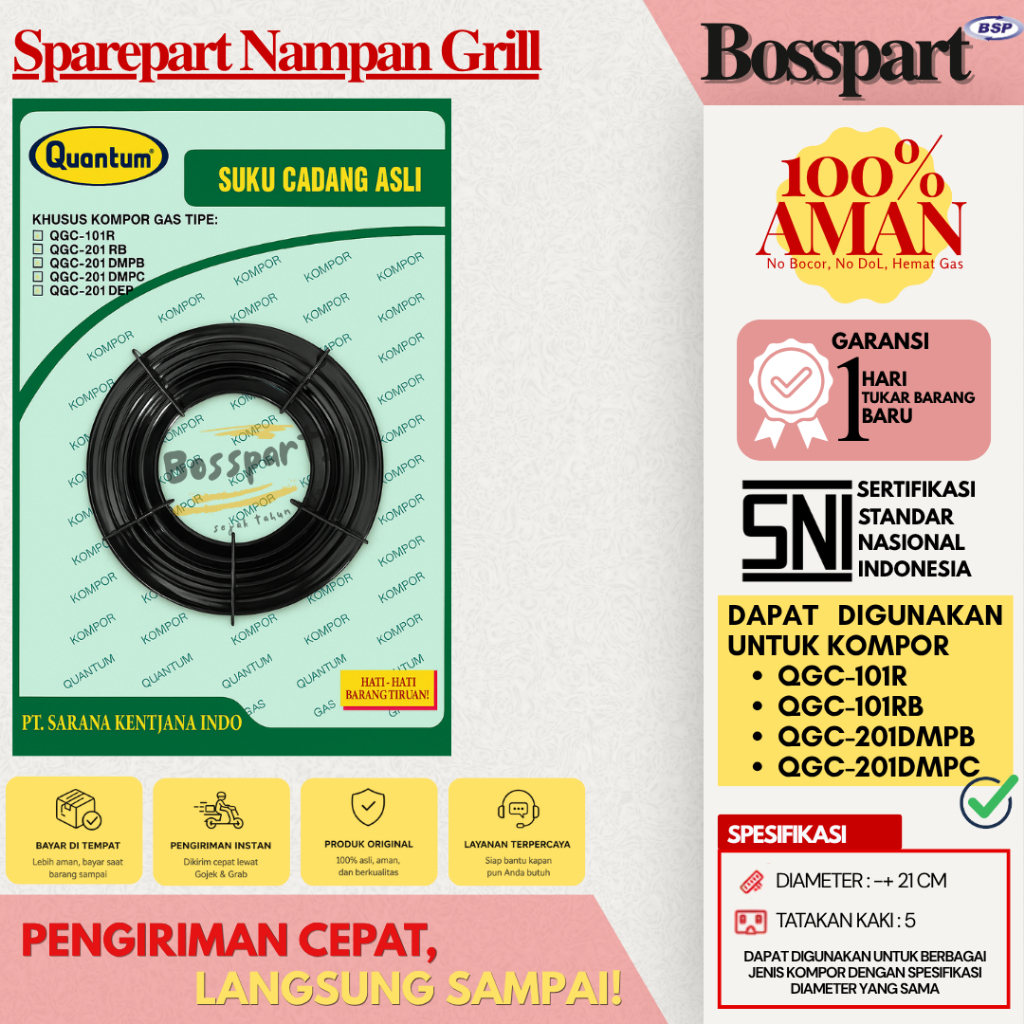 Quantum Sparepart Nampan Grill Kompor Original / Tungku Bulat Kompor Quantum