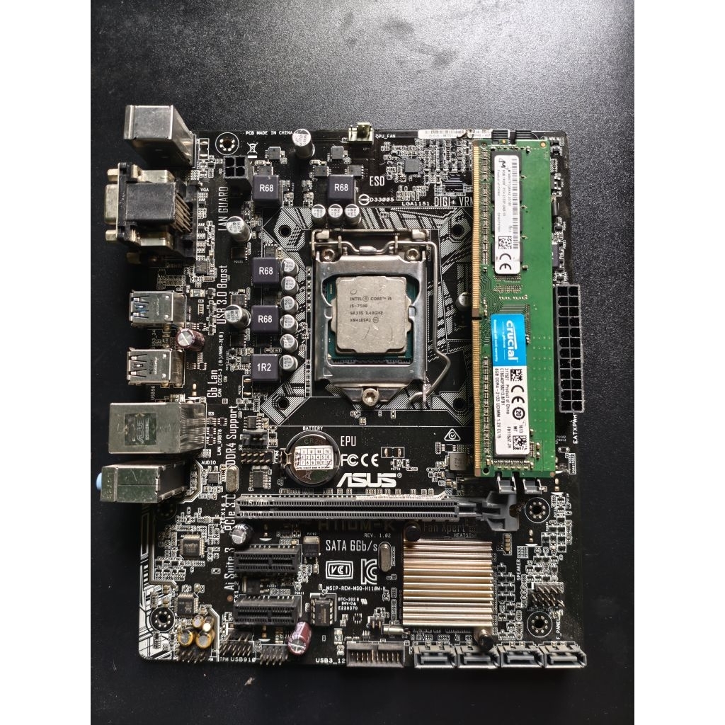 Paket Motherboard Asus H110 (i5-6500) 8GB DDR4