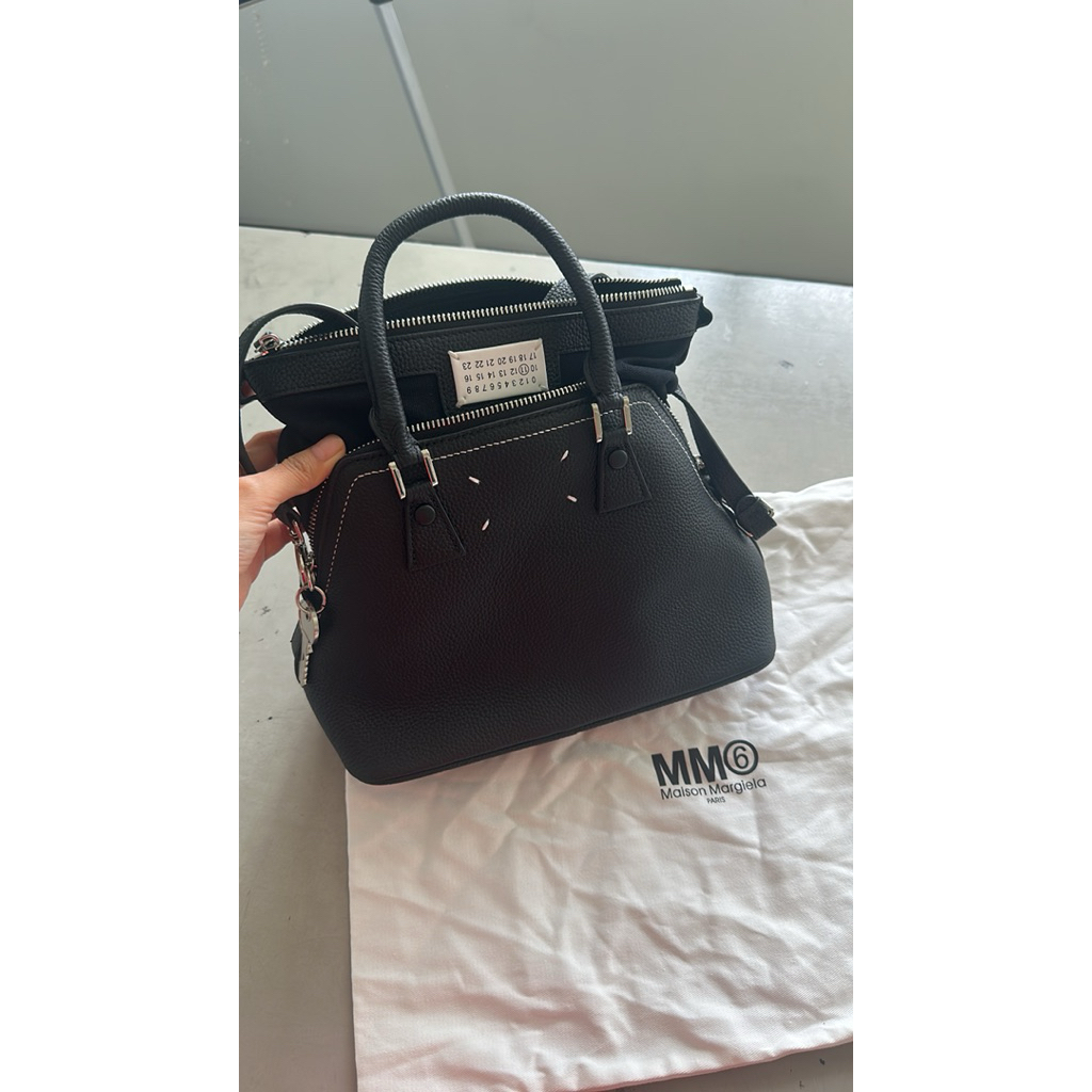maison margiela MM 5AC black small bag tas wanita leather