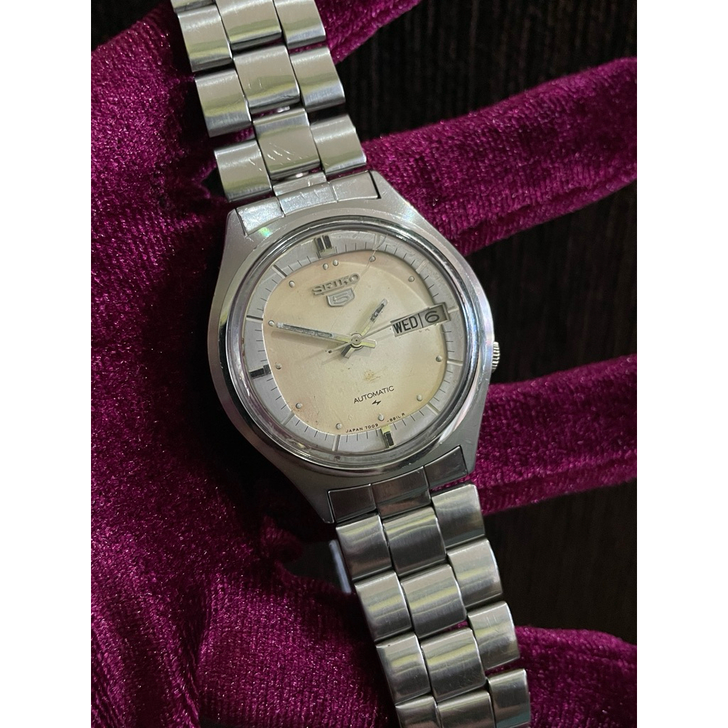 Jam Tangan Seiko 5 Rare Vintage Dial 7009 8028 17 Jewels Automatic