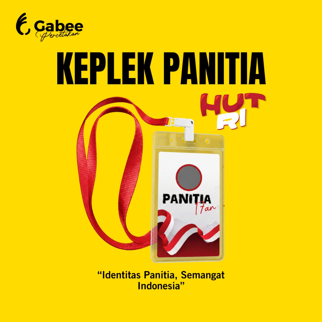 KEPLEK ID CARD PANITIA AGUSTUSAN HUT RI KE-80 READY STOK LANGSUNG KIRIM SIAP PAKAI