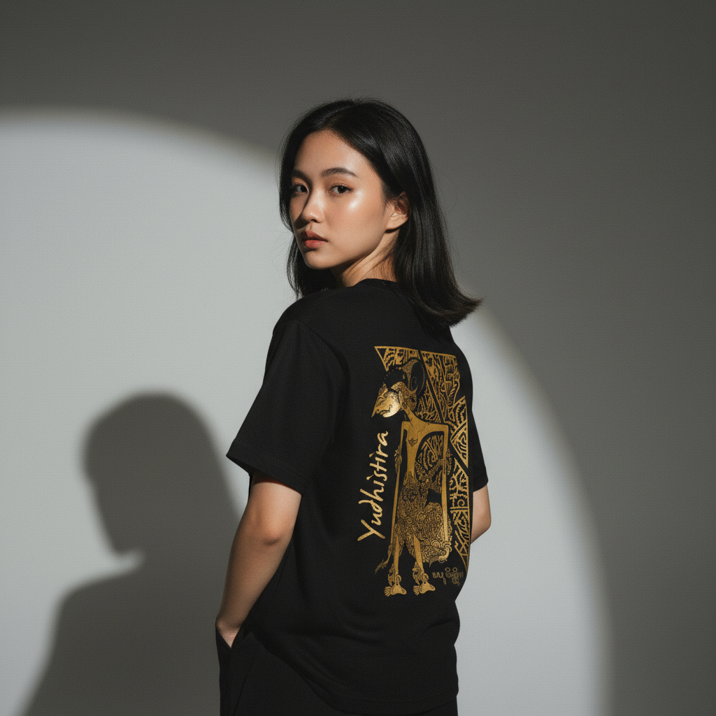 KANIGARA - Kaos wayang yudhistira jawa / kaos kejawen / KAOS WAYANG KULIT DISTRO KATUN PRIA DAN WANI
