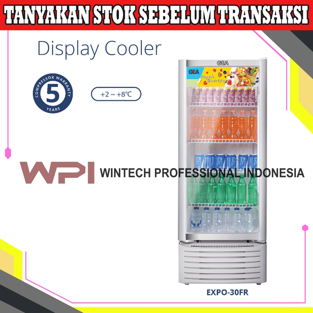Gea EXPO-30FR Showcase Chiller Lemari Display Pendingin - Kulkas Kaca Untuk Minuman Buah Dan Sayur 2