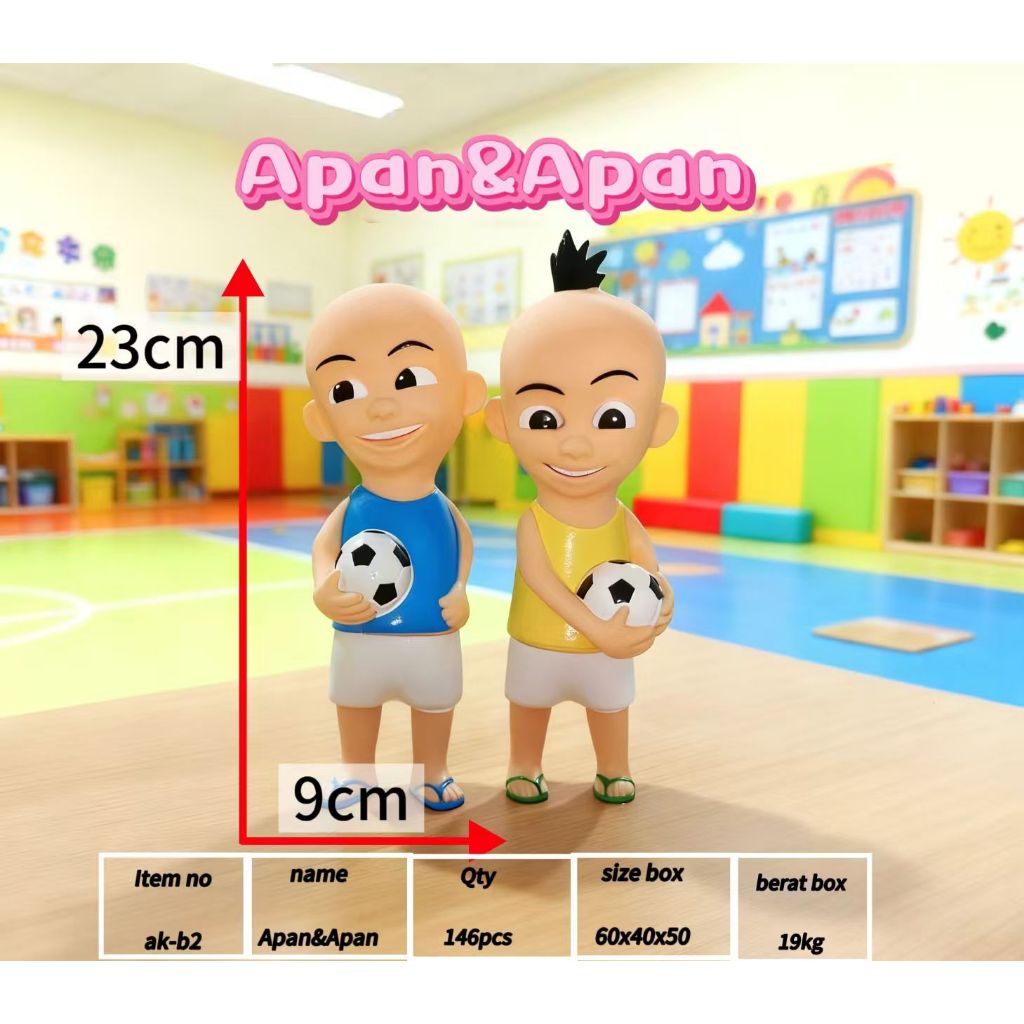 KIDZMANIA -  MAINAN BONEKA PENCET UPIN IPIN NYALA LAMPU (CIT UPIN IPIN)