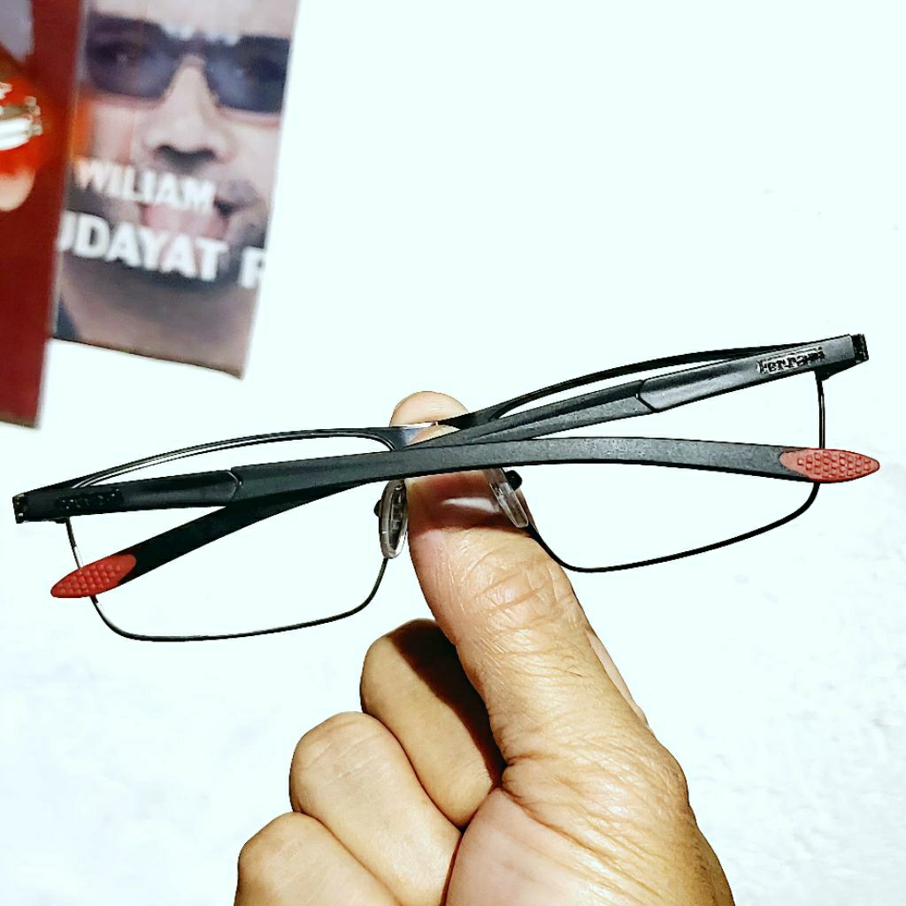 Kacamata Lensa Minus Normal Frame Titanium F8506 Anti Radiasi Blueray Photocromic Bluecromic